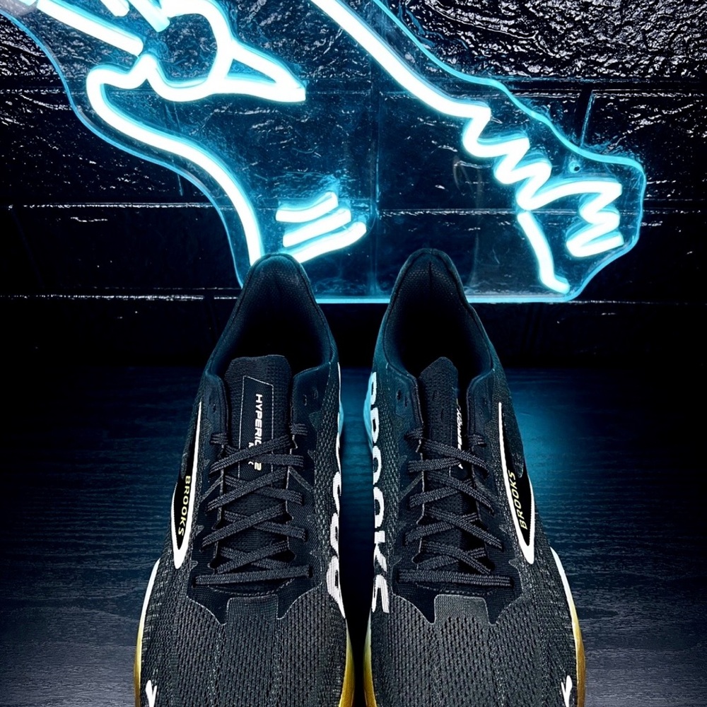 Brooks Hyperion Max 2 Men’s Marathon Running Plated Shoes Sneakers Black - 10.5 - Picture 4 of 6
